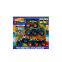 ราคา HOTWHEELS ชุดเซ็ตรถของเล่น Monster Trucks ฉลามปะทะไดโน รวมรถขนาดต่างๆ หลากสี (CDS24081818)