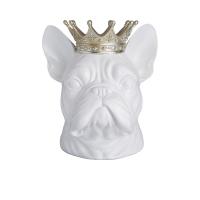 ราคา CENTRAL HOME รูปปั้นหัวสุนัข เฟรนช์ บูลด็อก 31x35x37 ซม. สีขาว (CDS97045175)