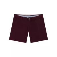 ราคา GIORDANO กางเกงขาสั้นผู้หญิง Twill Mid-Rise Slim Fit Pocket Shorts (180 Elastic Waistband) สีแดง Burgundy 27 EU (MKP1752426)