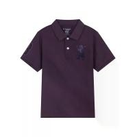 ราคา GIORDANO เสื้อโปโลแขนสั้นเด็กผู้ชาย Slim Pique Embroidery Bold Polo (3D Lion) สีแดง Berry 140 (GRMKPPR000187169)