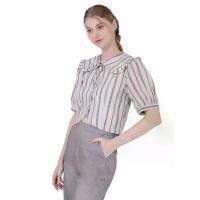 ราคา AMILA เสื้อเบลาส์ ผู้หญิง แขนสั้น Cottonลินิน กากี M (MKP2087117)