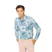 ราคา GUY LAROCHE MENWEAR เสื้อเชิ้ตผู้ชายแขนยาว สีฟ้า ผ้า 100% Polyester ทรง SLIM FIT รุ่น BAB7200W5BU XL (MKP2089805)
