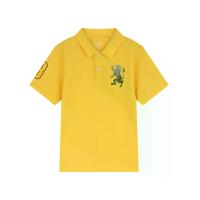 ราคา GIORDANO เสื้อโปโลแขนสั้นเด็กผู้ชาย Slim Pique Embroidery Bold Polo (3D Lion) สีเหลือง 130 (GRMKPPR000187170)