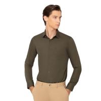 ราคา GUY LAROCHE MENWEAR เสื้อเชิ้ตผู้ชาย PET แขนยาว สีเขียวเข้ม ทรง SLIM FIT รุ่น BAB6200W5DR L (MKP2089817)