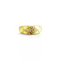 ราคา FINEJEWELTHAI แหวนผู้ชาย เงินแท้ ฝังซิทรินแท้ และเพชรสังเคราะห์ สีทอง 55 (MKP2091497)