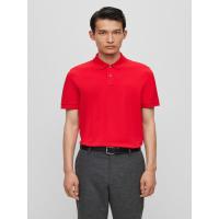 ราคา BOSS เสื้อยืดคอปกแขนสั้นสำหรับผู้ชาย Regular Fit สีแดง S (GRMKPPR000076695)