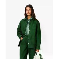 ราคา LACOSTE เสื้อเเจ๊คเก็ตลาคอสท์ ขนาดใหญ่กว่าปกติ ผ้าเดนิม สีเขียว 38 EU (MKP2056144)