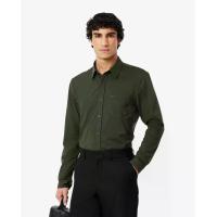 ราคา LACOSTE เสื้อเชิ้ตลาคอสท์ ผ้าคอตตอน ทรงพอดีตัว สีเทา 41 (MKP2056592)