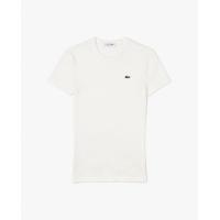 ราคา LACOSTE เสื้อยืดผู้หญิงลาคอสท์ ทรงรัดรูป ผ้าออร์แกนิคคอตตอน สีขาว 40 EU (MKP2088846)