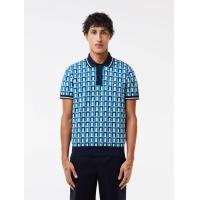 ราคา LACOSTE เสื้อสเวตเตอร์คอปกโปโลพิมพ์ลายเส้นของ Robert George สีฟ้า 2 (GRMKPPR000149593)
