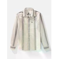 ราคา American Eagle เสื้อเชิ้ตผู้ชาย INT CF BD STRIPE OXFORD SHIRT สี ครีม M (GRMKPPR000161607)