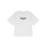 ราคา GIORDANO เสื้อยืดแขนสั้นเด็กผู้ชาย Round Neck Tee สีขาว 140 (MKP2091156)