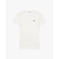 ราคา LACOSTE เสื้อยืดผู้หญิงลาคอสท์ ทรงรัดรูป ผ้าออร์แกนิคคอตตอน สีขาว 42 EU (MKP2088850)