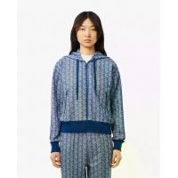 ราคา LACOSTE เสื้อฮู้ดลาคอสท์ มีซิป ลายโมโนแกรม ผ้าเเจ็คการ์ด สีน้ำเงิน 36 EU (MKP2056520)