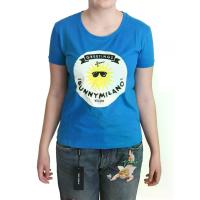 ราคา MOSCHINO เสื้อยืดผู้หญิง Sunny Milano สีน้ำเงิน 40 EU (MKP1938409)