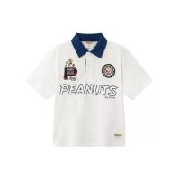 ราคา GIORDANO เสื้อโปโลแขนสั้นเด็กผู้ชาย Comfort Printed Polo (Snoopy) สีขาว Snow White x Navy Peony 130 (MKP2032055)