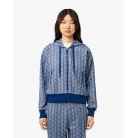 ราคา LACOSTE เสื้อฮู้ดลาคอสท์ มีซิป ลายโมโนแกรม ผ้าเเจ็คการ์ด สีน้ำเงิน 38 EU (MKP2056521)