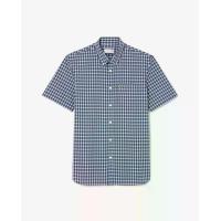 ราคา LACOSTE เสื้อเชิ้ตเเขนสั้นผู้ชายลาคอสท์ ลายตาราง สีน้ำเงิน 39 (MKP2056593)