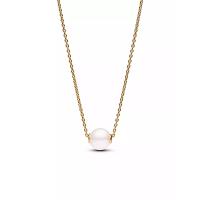 ราคา PANDORA สร้อยคอ 14k collier with white treated freshwater cultured pearl and clear cubic zirconia สีทอง 45 (MKP1673146)