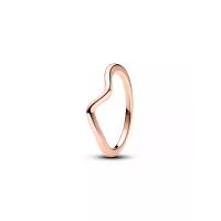 ราคา PANDORA แหวน Pandora Wave 14k rose gold-plated ring 54 (MKP1630496)