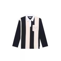 ราคา Moo [MOO 1/25] เสื้อรักบี้ผู้ชายแขนยาว ผ้าเจอร์ซี่ คอปกโปโล ตัดต่อชิ้นคอปกและกระเป๋าหน้าแบบทูโทน ปักด้ายต่างสี ตัว ' M ' ที่อก แต่งกระดุมหน้า สีดำ M (MKP2095392)