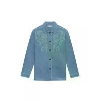 ราคา Moo [MOO 2/25] เสื้อเชิ้ตแขนยาว ผ้าเดนิม ปักลวดลายคาวบอยเวสเทิร์น ที่บ่าหน้าและหลัง แต่งกระดุมตอกโลหะด้านหน้า ปักด้ายต่างสี สีฟ้า M (MKP2095649)