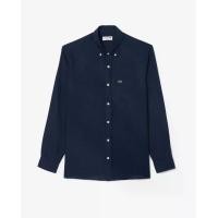 ราคา LACOSTE เสื้อเชิ้ตผู้ชายลาคอสท์ ทรงพอดีตัว ผ้าลินิน สีน้ำเงิน 39 (GRMKPPR000189527)