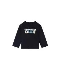 ราคา EMPORIO ARMANI เสื้อยืดเด็กเล็กผู้ชาย แขนยาว FW25 รุ่น 82714503181 สีกรมท่า 12 Month (CDS24402002)