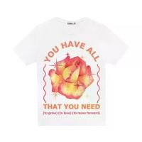 ราคา ICONIC เสื้อยืด พิมพ์ลาย ดอกกุหลาบเหลือง ใหญ่ รุ่น ROSEATE5594 สีขาว L (GRMKPPR000072843)