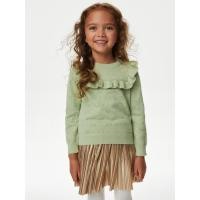 ราคา MARKS & SPENCER KIDS เสื้อสเวตเตอร์เด็กเล็กผู้หญิง Cotton Rich Knitted สีPistachio 4-5 Years (GRCDS20523110187)