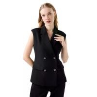 ราคา ESPADA เสื้อเบลเซอร์แขนกุดกระดุมสองแถว ผู้หญิง สีดำ L (MKP2092068)