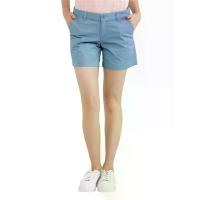 ราคา GIORDANO กางเกงขาสั้นผู้หญิง เอวสูงปานกลาง (Elastic waistband 180) สีฟ้า 30 EU (GRMKPPR000115783)
