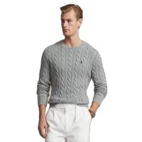 ราคา POLO RALPH LAUREN เสื้อสเวตเตอร์ผู้ชาย-Cable-Knit Cotton Sweater รุ่น MNPOSWE16820583-สีเทา S (MKP1878310)