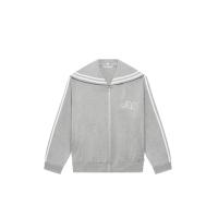 ราคา Moo [MOO 7/25] เสื้อแจ็กเก็ตแขนยาวทรงสปอร์ต ผ้าเจอร์ซี่ แต่งดีเทลคอปกกะลาสีแบบถอดได้ ปักผ้าสักหลาดตัว "M" ที่อก แต่งซิปหน้า สีเทา M (GRMKPPR000190478)