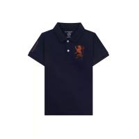 ราคา GIORDANO เสื้อโปโลเด็กผู้ชาย Lycra Pique Lion Embroidery Polo สีกรมท่า Signature navy 140 (MKP1913050)