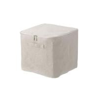 ราคา MUJI กล่องเก็บของพร้อมฝา ทรงเหลี่ยม Cotton Linen Polyester Soft Box สีครีม L (GRMJT11725080007)