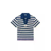 ราคา Moo [MOO 6/25] เสื้อโปโลผ้าคอตตอนลายทาง คอปกทหารเรือ กระดุมคล้องเชือกด้านหน้า แต่งดีเทล Label ลายพิเศษ สีกรมท่า L (MKP2095395)