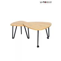 ราคา U-RO DECOR NEST (เนส) โต๊ะกลางอเนกประสงค์/โต๊ะกาแฟ สีโอ๊ค (MKP2087808)