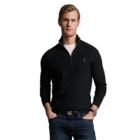 ราคา POLO RALPH LAUREN เสื้อสเวตเตอร์ผู้ชาย-Mesh-Knit Cotton Quarter-Zip Sweater รุ่น MNPOSWE16821837-สีดำ S (MKP1876822)