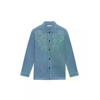 ราคา Moo [MOO 2/25] เสื้อเชิ้ตแขนยาว ผ้าเดนิม ปักลวดลายคาวบอยเวสเทิร์น ที่บ่าหน้าและหลัง แต่งกระดุมตอกโลหะด้านหน้า ปักด้ายต่างสี สีฟ้า S (MKP2095644)