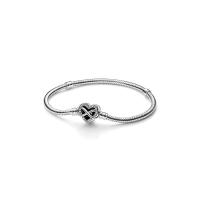 ราคา PANDORA สร้อยข้อมือ Snake chain sterling silver bracelet with infinity heart clasp with clear cubic zirconia สีเงิน 19 cm (GRMKPPR000070821)