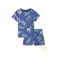 ราคา MARKS & SPENCER KIDS ชุดนอนเสื้อยืดแขนสั้นกางเกงขาสั้นเด็กเล็กผู้หญิง Kids Pure Cotton Seaside สี Ocean 5-6 Years (GRCDS11525050228)