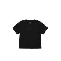 ราคา EVISU Women T-Shirt Slogan Embroidery and High-Heeled Seagull Slim Fit Black XS (CDS24622226)