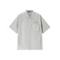 ราคา GIORDANO เสื้อเชิ้ตแขนสั้นผู้ชาย Online Exclusive Regular Pocket Shirt (Korea) สีเทา XL (MKP2097148)
