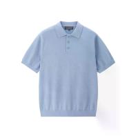 ราคา GIORDANO เสื้อสเวตเตอร์ใหมพรมแขนสั้นผู้ชาย Online Exclusive Soft Knit Polo Pullover Sweater (Korea) สีฟ้า Sky blue L (MKP2097156)