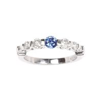 ราคา BEAUTY GEMS แหวนพลอยแซฟไฟร์ ประดับเพชร ตัวเรือนทองคำขาว 54 (GRMKPPR000075514)