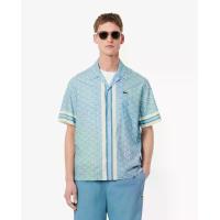 ราคา LACOSTE เสื้อเชิ้ตลาคอสท์ ลายโมโนแกรม ทรงตรง สีน้ำเงิน 41 (GRMKPPR000189514)