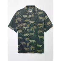 ราคา American Eagle เสื้อเชิ้ตผู้ชาย JOHNNY JAGUARS SS OVERSIZED 2 PKT CAMP COLLAR STAFFORD FADE SHIRT สี ดำ M (MKP1794325)