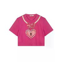 ราคา iCONiC เสื้อยืดผู้หญิงทรงครอป รุ่น HOT PINK PADLOCK CROPPED T-SHIRT สีชมพูเข้ม XL (GRMKPPR000157397)