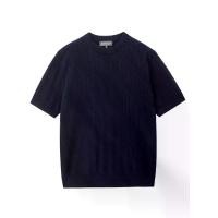 ราคา GIORDANO เสื้อสเวตเตอร์ใหมพรมแขนสั้นผู้ชาย Online Exclusive Signature Knit Cable Sweater (Korea) สีกรมท่า Dark Blue L (MKP2097140)